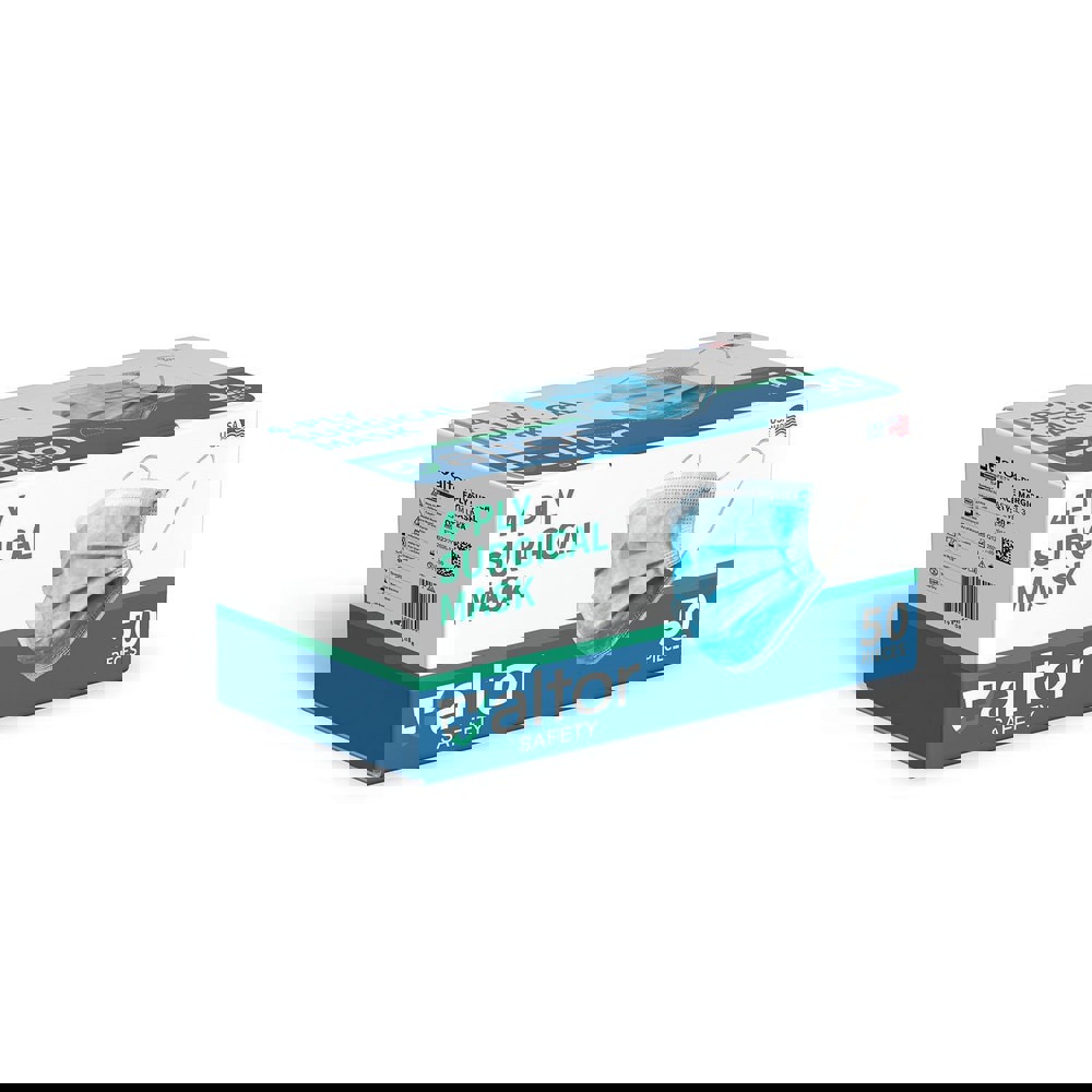 Face Mask & Disposable Pleated Mask: Contains Nose Clip, Blue, Size Universal & Adult